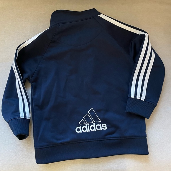 Toddler Navy Blue Adidas Zip Up Jacket - Picture 2 of 9